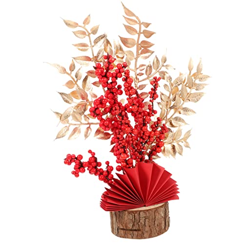 Amosfun Künstliches Blumengeschenk Chinese New Year chinesisch neujahr neujahrsdekoration Esstisch Mittelstücke Neujahrsvorräte westliche Hausdekoration chinesische neujahrsverzierung Harz von Amosfun