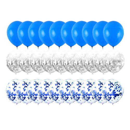 Amosfun Latexballon Set Glänzende Dekorationsballons Für Partys Und Geburtstagsfeiern Blaue Latexballons Glänzende Ballons von Amosfun