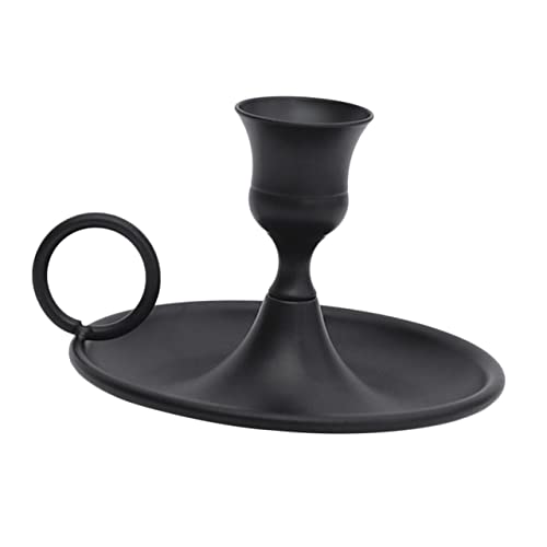 Amosfun Leuchter kerzengläser Vintage partydekoration Dekoratives Accessoire kerzenspitzer Candle Liner Stand Kerzenlampe flackern kreativer kerzenhalter eleganter Kerzenhalter Eisen Black von Amosfun