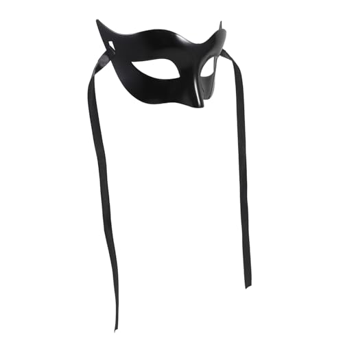 Amosfun Maske Kostüm Maskenball Maskerade Für Männer Halloween Make Up Herrenbekleidung Schwarzer Kunststoff von Amosfun