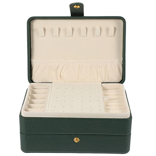 Amosfun Mehrschichtige Schmuckschatulle -schmuckreiniger Schmuck-organizer-ständer Für Schmuck Mehrere Verpackung Samt Stapelbar Halskette Stapler Flanell Green von Amosfun