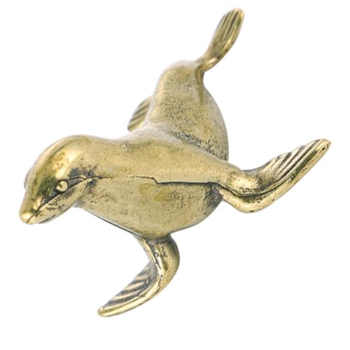 Amosfun Messingsiegel Marine Figur Idol Retro Polar- Miniatur bürodekorationen schreibtischdeko Dekoration für Schrank car Decor wohnraumdeko Messingdichtung Desktop-Siegel- Golden von Amosfun