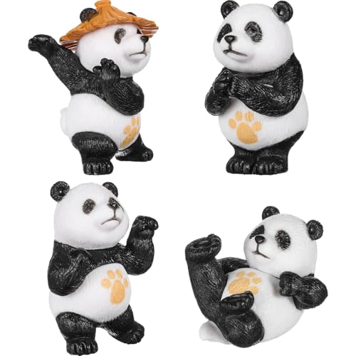 Amosfun Miniatur Cartoon Panda Figuren Lustige Panda Dekoration Für Den Innenbereich Niedliche Panda Ornamente Für Schreibtisch Und Garten Perfekte Geschenkidee Für Und von Amosfun