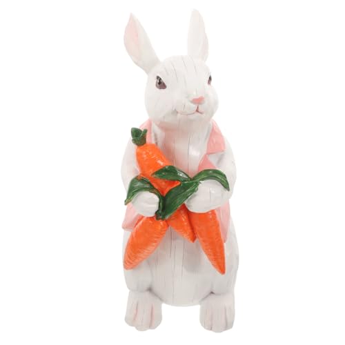 Amosfun Osterhase hasenfiguren Ostern mitgebsel Hasenornament Kaninchenornament für den Kuchen Kaninchen-Dekor kleine Hasenmodellierungsstatuen Hasenstatuen Tischstatuen Harz von Amosfun