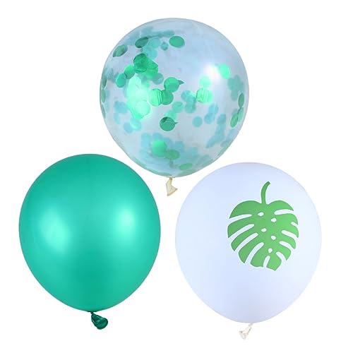 Amosfun Pailletten Konfetti Luftballons Für Hochzeitsdekoration Geburtstag Und Hochzeit Antrag Tropische Blatt Ballons Partybedarf von Amosfun