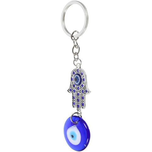 Amosfun Palmen-schlüsselanhänger Schlüsselanhänger Mit Griechischem Auge Schlüsselanhänger Evil Eye Anhänger Augenverzierung Schlüsselanhänger Mit Blauen Augen Legierung von Amosfun