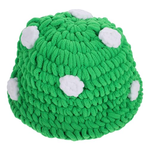 Amosfun Pilzhut Pilz-Hut- Pilzkappen fleece cap strickmützen Partyhut-Requisite Unisex-Hut Hutverzierung Hut für Männer Wintermütze Neuheit Hut Entzückender Hut Dicker Samtfaden Green von Amosfun