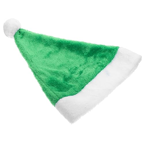 Amosfun Plüsch-weihnachtsmütze Weihnachtsmann Partyhüte Für Erwachsene Lustige Weihnachtsmützen Weihnachtsdekoration Drinnen Weihnachtszwerg Feiertagshüte Weihnachten Green Kurzer Plüsch von Amosfun