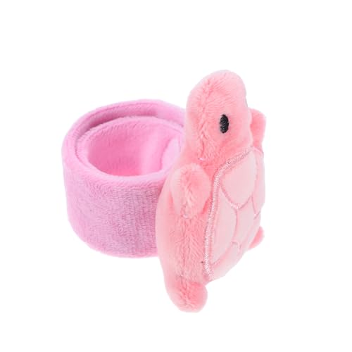 Amosfun Plüschpuppenarmband Panda-Magnete Schildkröte Kinderpflaster Schmuck Armbänder Lockeres Armband Armband Partyzubehör Kuscheltier-Klapparmbänder für PP Baumwolle Rosa von Amosfun