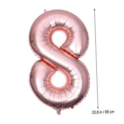 Amosfun Rosé Zahl 80 Ballon Folienballon Für Geburtstagsfeiern Jubiläen Und Fotorequisiten Dekorative Ballons Für Party Dekorationen von Amosfun