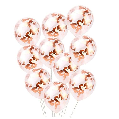 Amosfun Roségold Geburtstagsballons Set Happy Birthday Buchstabenballons Zahlenballons Einfarbige Latexballons Glitzerballons von Amosfun