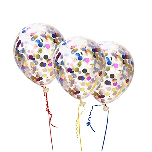 Amosfun Rundballons Mit Glitzer Konfetti Für Hochzeiten Partys Geburtstagsfeiern Und Shower Dekorationen Bunte Glitzerballons Verschiedenen Farben von Amosfun