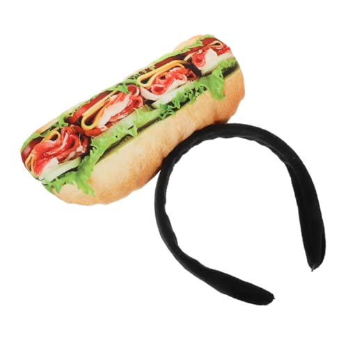 Amosfun Sandwich-stirnband Party-cosplay-stirnband Essen-kopfbedeckung Party-sandwich-haarband Sandwich-kopfreifen Sandwich-kopfschmuck Schöner Kopfschmuck Aus Essen Partyzubehör Stoff von Amosfun