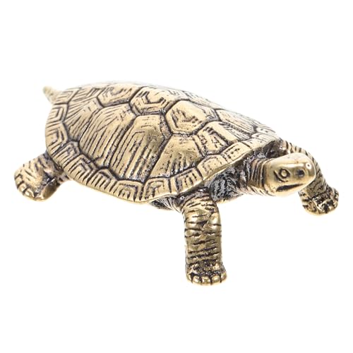 Amosfun Schildkröte aus Messing Hausschildkrötenverzierung Hausdekorationen für zu Hause Vintage-Dekor Ornament Schildkröte Modellierschmuck Zuhause Messingschildkröte Schreibtisch Zubehör von Amosfun