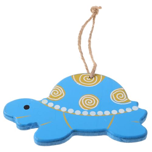 Amosfun Schildkrötenanhänger Aus Holz Wandschildkrötenanhänger Plüsch Sommerlicher Baumschmuck Hängende Schildkrötendekoration Makramee Anlage Gefälschte Pflanze Outdoor- Sky-Blue von Amosfun