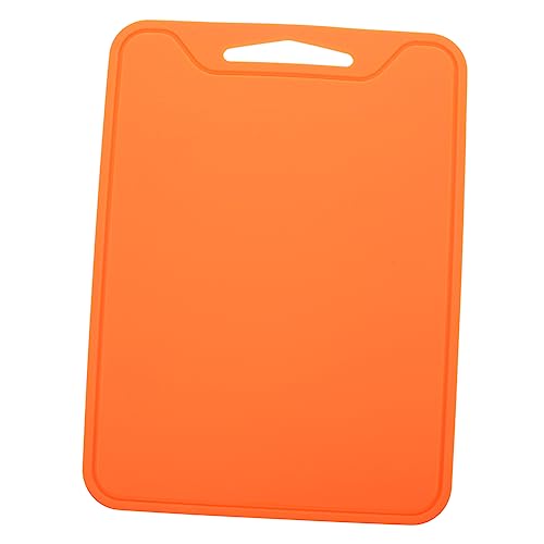 Amosfun Schneidebrett aus Silikon kleine Schneidematte Brotschneidebrett hängendes Schneidebrett cutting mat cutting boards Obst-Schneidebrett rutschfestes Schneidebrett Kieselgel Orange von Amosfun