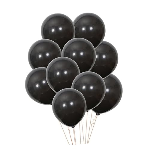 Amosfun Schwarze Matte Latexballons Hochwertige Luftballons Für Geburtstag Hochzeit Halloween Und Partys Ideale Dekoration Für Feiern Und Events von Amosfun