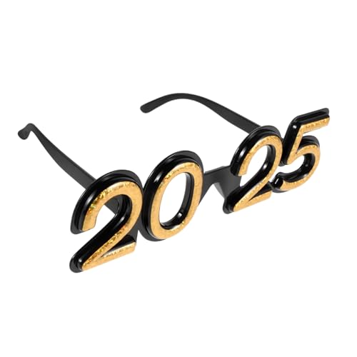 Amosfun Silvester-Partybrille -Requisiten für das neue Jahr 2025 Silvesterbrille Silvester-Party-Brille party zubehör party brille Sonnenbrille Party-Gunst-Gläser silvester brille Stk von Amosfun