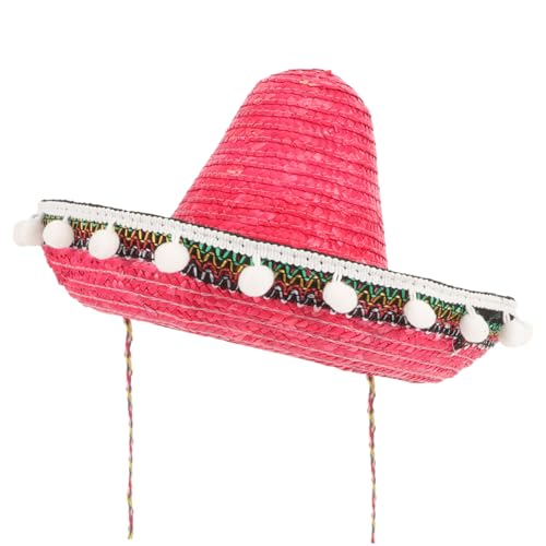 Amosfun Sombrero-partyhüte Sombrero-mütze Für Kinder Kinder-Sombrero-Hut Strandhut Taco-Fiesta-partyzubehör Mexikanischer Hut Karnevalshut Sommerhut Eltern-Kind Stroh Abschlussball von Amosfun