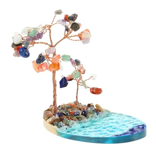 Amosfun Sprühinsel am Meer Home Decor wohnungseinrichtung tischdeko esstisch die empfindsamen wohnungsdeko Desktop-Landschaftsdekor Geode Gartenschmuck Szenenlayout- Harz Colorful von Amosfun