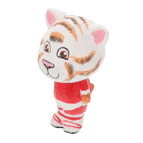 Amosfun Sternzeichen Tiger Ornament Tiger Statue Desktop Tier Statue Home Skulptur Holz Tiger Skulptur Tiger Dekor Holzfiguren Tiger Holz Dekor Holz Handwerk Dekoration Schreibtisch Tier von Amosfun