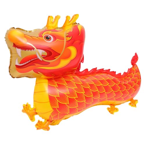 Amosfun Sternzeichen-drachen-ballon Chinesischer Frühlingsfestballon Jahr Des Drachenballons Chinesische Neujahrsfiguren 3d-drachenballon Frohes Neues Jahr Ballon Aluminiumfolie von Amosfun