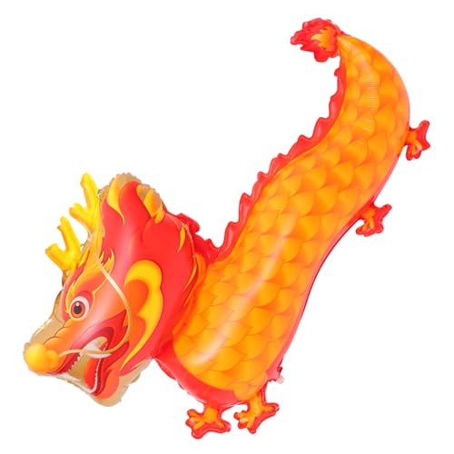 Amosfun Sternzeichen-drachen-ballon Jahr Des Drachen 2024 Drachenballon Für Party Feng-shui-ballons Chinesische Neujahrsdekorationen Fu-charakter-ballon Partyballon Orange Aluminiumfolie von Amosfun