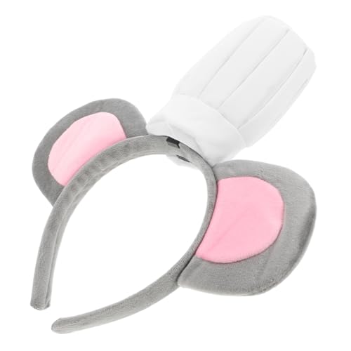 Amosfun -Stirnband Party Kopfbedeckung graue Mäuseohren Mausohren grau Ohren Weihnachtsstirnbänder für frauen Partyhut Weihnachts-Haarschmuck Kochmützen für Stoff Grey von Amosfun