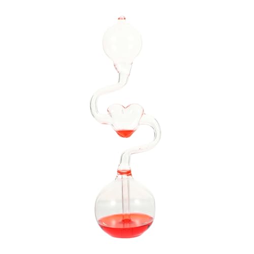 Amosfun Temperatur Der Liebe Tischdeko Fürs Wohnzimmer Figur Flüssiges Sensorisches Einzigartig Befüllbar Bausatz Glas Rot von Amosfun