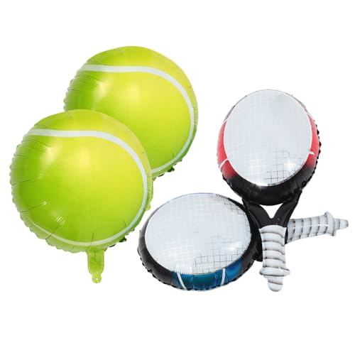 Amosfun Tennis Geburtstagsfeier Deko Set 4 Teiliges Set Mit 2 Tennisball Luftballons Und 2 Tennisracket Luftballons Für Sport Themen Geburtstagsfeiern Ideale Tischdekorationen Für von Amosfun