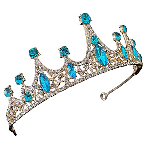 Amosfun Tiara Stirnband Kronen Stirnbänder party mitgebsel kinderparty mitgebsel gastgeschenke hochzeit Kinderkronen Strass Stirnbänder für Zinklegierung Sky-blue von Amosfun