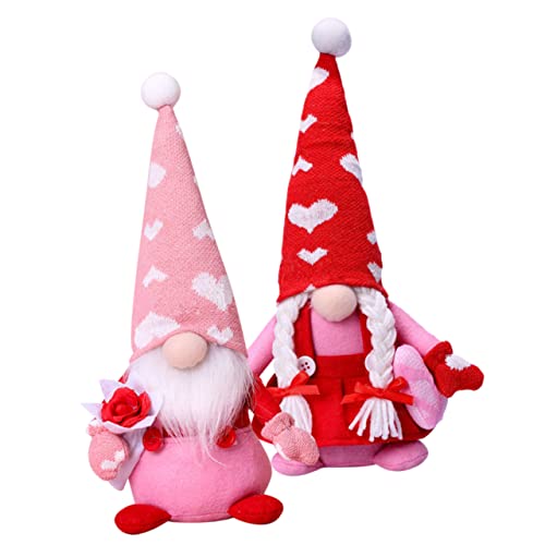 Amosfun Verschleißfeste GNOME-Paare GNOME-Figuren Home Decor Für Den Valentinstag von Amosfun