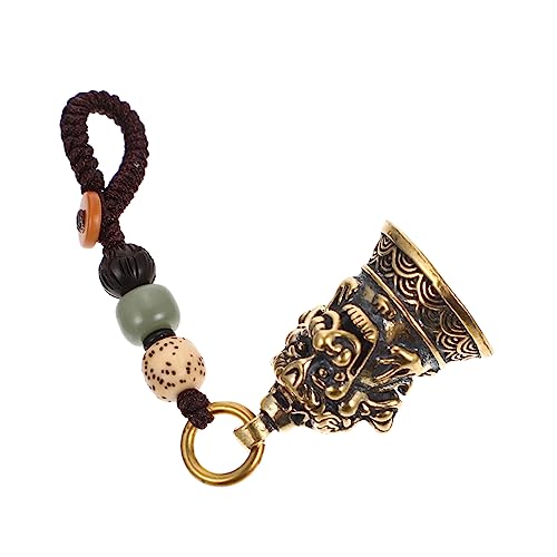 Amosfun Vintage Glocke Anhänger Mini-Schlüsselanhänger Ladenbesitzer Schmuck Vintage- Anhängerkollektion Dekore Kleiner Bastelanhänger aus Messing fein die Klingel von Amosfun