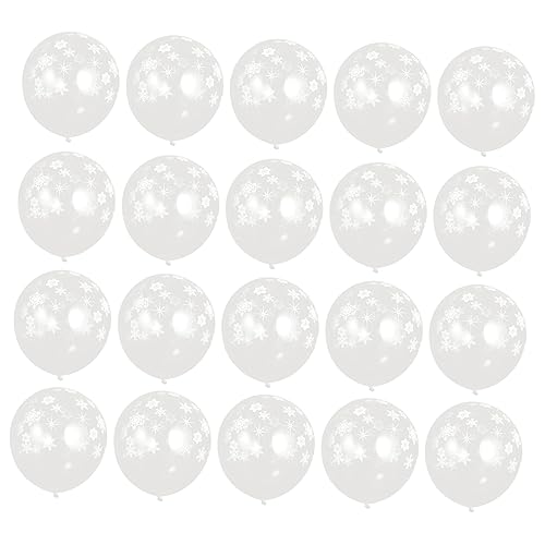 Amosfun Weihnachtsballons Mit Schneeflocken Druck Latex Ballons Für Partydekoration Festliche Luftballons Für Geburtstagsfeiern Und Feiertage von Amosfun