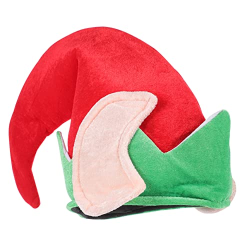 Amosfun Weihnachtselfenmütze Weihnachtsmütze leuchten riesige Weihnachtsmütze Festlicher Hut XL Weihnachtsmütze weihnachtsdeko weihnachts party kappen Requisiten Hüte Plüschstoff Colorful von Amosfun