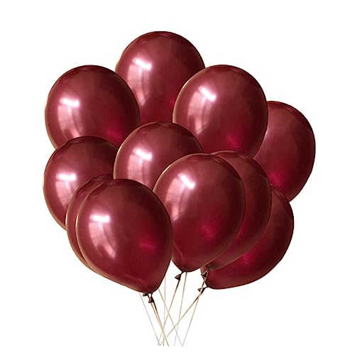 Amosfun Weinrote Luftballons Runde Latexballons Für Hochzeit Geburtstag Und Partys Hochwertige Deko Ballons Leicht von Amosfun