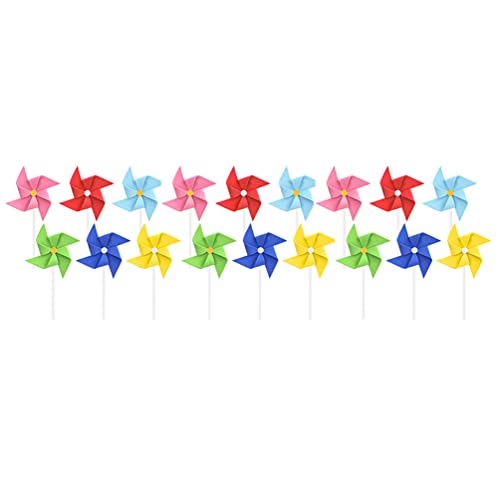 Amosfun Windmühle Kuchen Topper Mini Pinwheel Cupcake Topper Picks Dessert Obst Zahnstocher Tortenstecker für Baby Dusche Kindergeburtstag Hochzeit Party Kuchen Deko 18 Stück von Amosfun