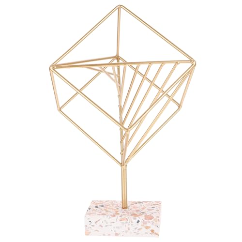 Amosfun Zauberwürfel Ornament Zubehör Veranstalter Einheit Dokumentieren Besteck Utensilien-Organizer Gestell Dekoration Tisch Slot Auto- Monitor Büro Stand Schmiedeeisen Golden von Amosfun