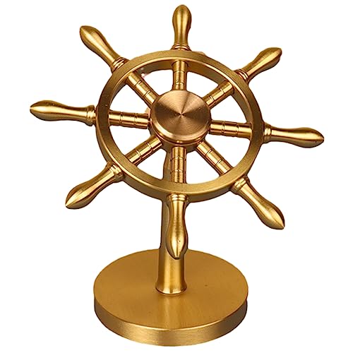 Amosfun altes Schiffsruder Statue eines Schiffsruders chinesische feng Shui Dekoration Room Decoration raumdeko Schiffsruder für Partydekor Marine-Ruder-Handwerksdekor Messing Golden von Amosfun