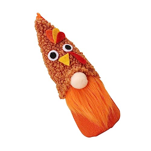 Amosfun Beleuchteter Puppenanhänger Fußmatten Dekoration schrullig Ornament Herd für kinderspielzeug Thanksgiving Truthahnpuppe plüsch GNOME Puppe Plüschstoffe Khaki von Amosfun