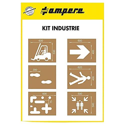 Ampere | Schablonenset | Industrie | 6 Schablonen | Karton von Ampere