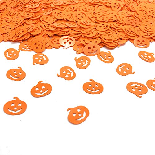 Amrzsallez Kürbis-Konfetti Halloween Party Tischdekoration Supplies Glitzer Metallic Folie Tisch Streudeko Konfetti für Party Dekorationen DIY Halloween Party Dekorationen von Amrzsallez