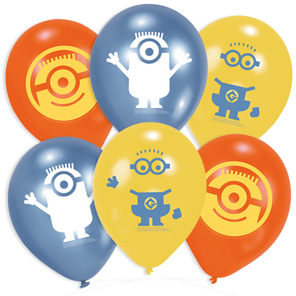 6 Minions Latexballons, 22,8cm von Amscan Europe GmbH