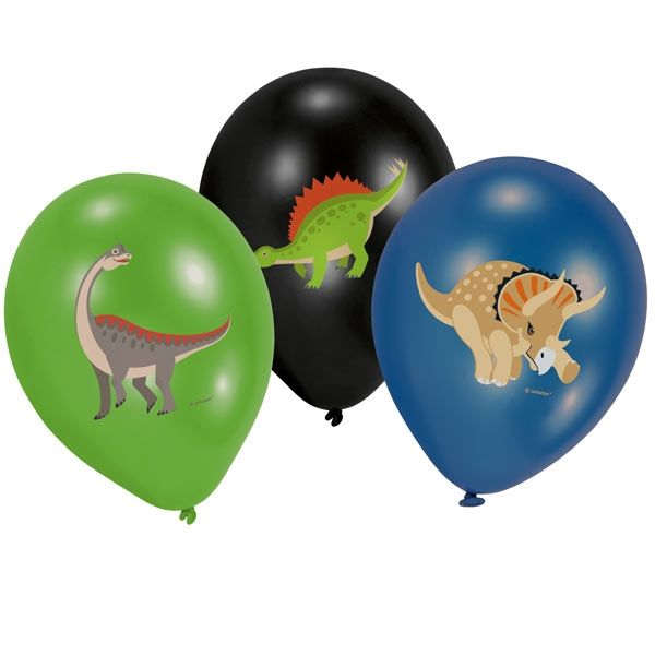 Dino Luftballons, 6er Pck, 27,5cm von Amscan Europe GmbH