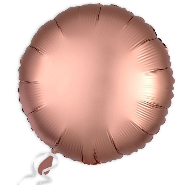 Folieballon rund Satin Luxe Rose-Kupfer, 34 cm von Amscan Europe GmbH