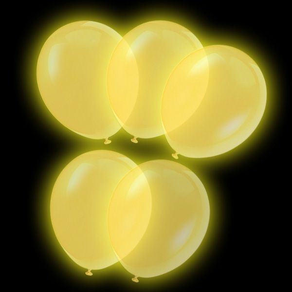 Luftballons LED - 5 Stk, gold leuchtend, 24 h von Amscan Europe GmbH