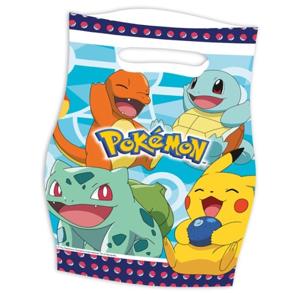 Mitgebseltütchen "Pokemon", 8er, 23cm x 16,5cm von Amscan Europe GmbH