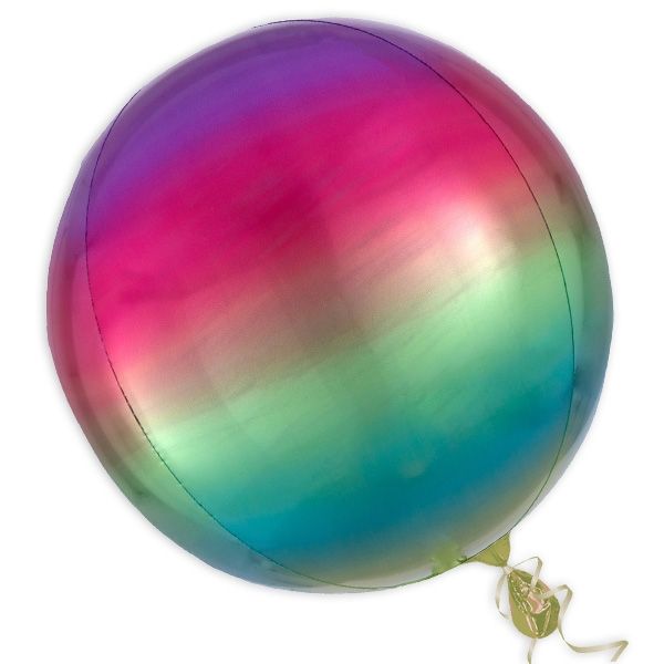 "Orbz" Folienballon "Regenbogen", kugelrund, Ø 38cm von Amscan Europe GmbH