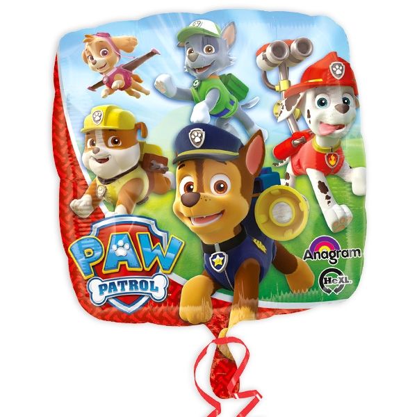 Quadratischer Folienballon Paw Patrol, 32cm x 32cm von Amscan Europe GmbH