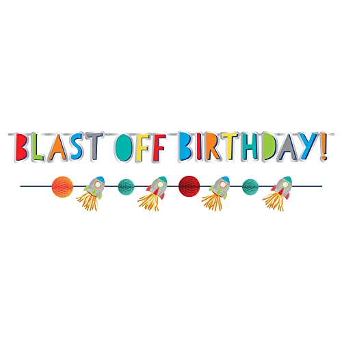 Blast Off Birthday Banner Kit (2 pc) von amscan